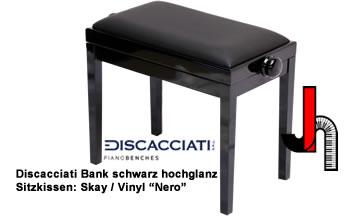 Discacciati Klavierbank schwarz